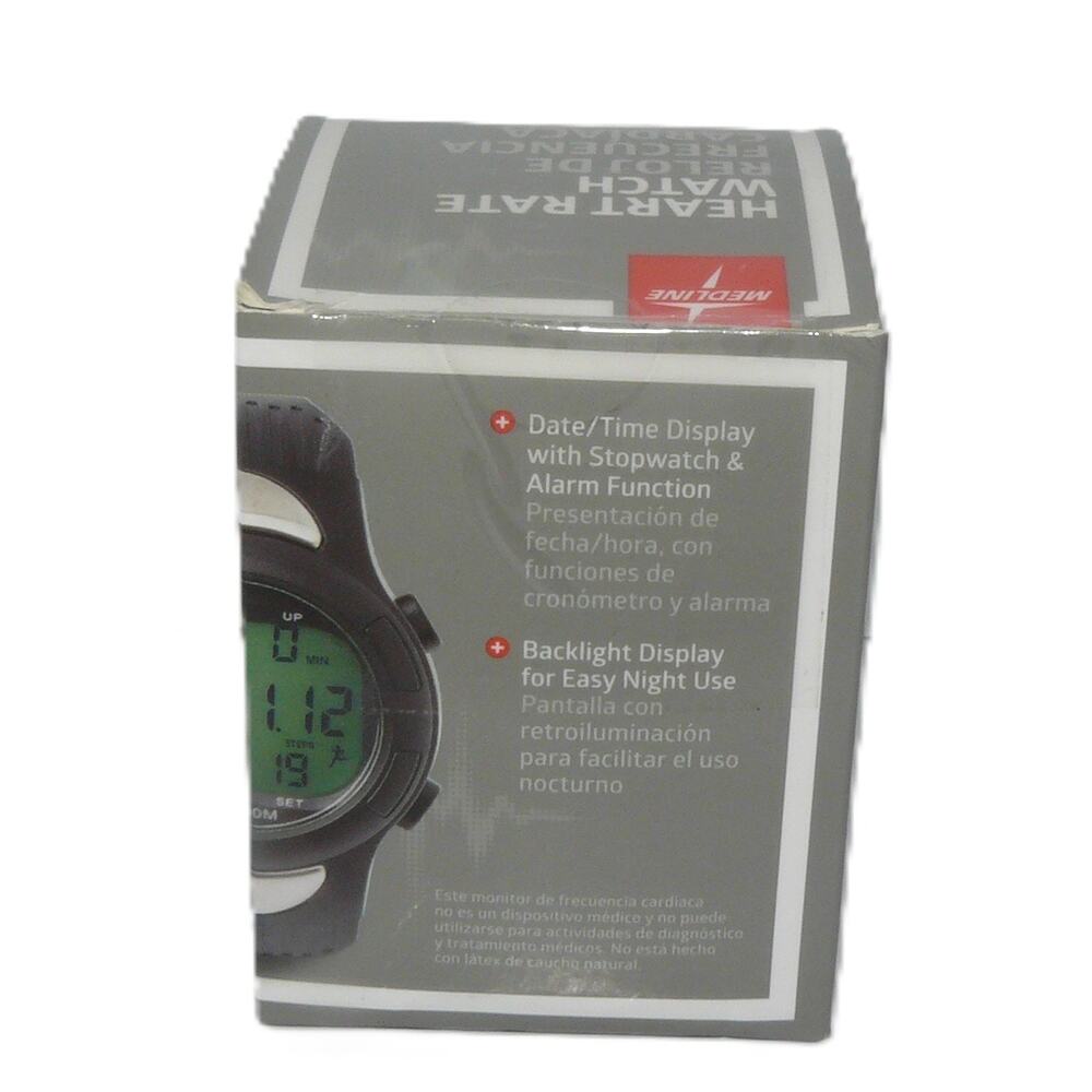 Medline MDSP3044 Heart Rate Watch Activity Tracker Pedometer Stopwatch Black NIB - Picture 4 of 5